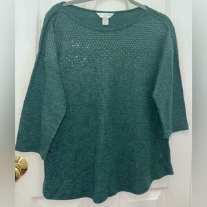 Christopher & Banks Teal Long Sleeve Top